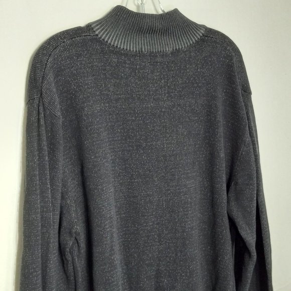 Structure Quarter Zip Sweater Men's XXL Long Sleeve Dark Gray Pullover Heavy - Picture 4 of 10